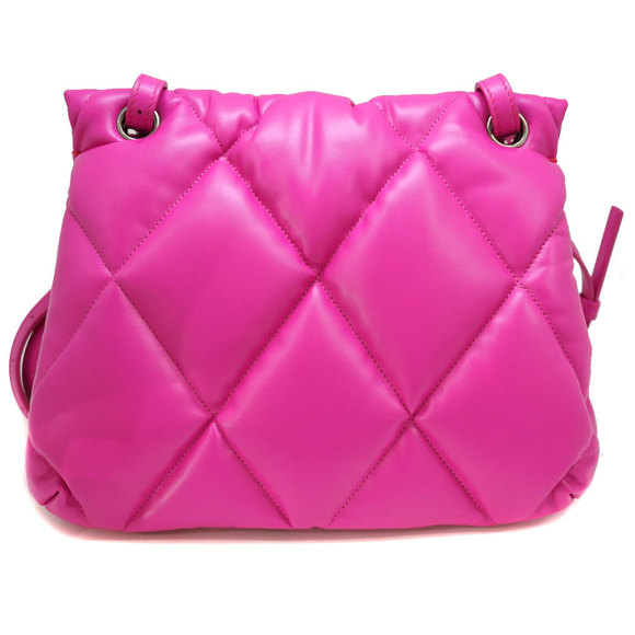 Balenciaga Quilted Puffy Shoulder Leather Touch Bag Pink - Picture 1 of 16